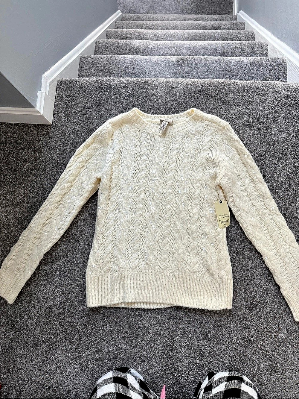 St. John's Bay cream sweater NWT